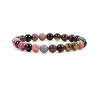 DFJMASFKOL - Tallas pequeñas, medianas y grandes - Pulseras de cuentas de piedras preciosas para mujeres y hombres - Cuentas redondas de 8 mm