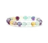 DFJMASFKOL - Tallas pequeñas, medianas y grandes - Pulseras de cuentas de piedras preciosas para mujeres y hombres - Cuentas redondas de 8 mm, Medium, Piedra