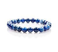 DFJMASFKOL - Tallas pequeñas, medianas y grandes - Pulseras de cuentas de piedras preciosas para mujeres y hombres - Cuentas redondas de 8 mm