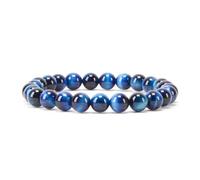 DFJMASFKOL - Tallas pequeñas, medianas y grandes - Pulseras de cuentas de piedras preciosas para mujeres y hombres - Cuentas redondas de 8 mm