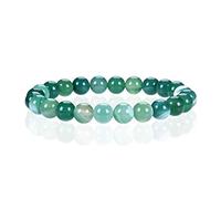DFJMASFKOL - Tallas pequeñas, medianas y grandes - Pulseras de cuentas de piedras preciosas para mujeres y hombres - Cuentas redondas de 8 mm, Large, Piedra