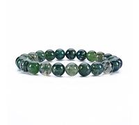 DFJMASFKOL - Tallas pequeñas, medianas y grandes - Pulseras de cuentas de piedras preciosas para mujeres y hombres - Cuentas redondas de 8 mm, Large, Piedra