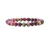 DFJMASFKOL - Tallas pequeñas, medianas y grandes - Pulseras de cuentas de piedras preciosas para mujeres y hombres - Cuentas redondas de 8 mm