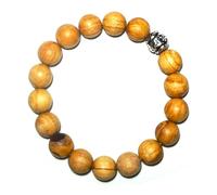 DFJMASFKOL The Enchanting - Pulsera de Palo Santo de 12 mm con pulseras especiales de plata de ley con hermosa fragancia duradera, Piedra