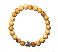 DFJMASFKOL The Enchanting - Pulsera de Palo Santo de 8 mm con pulseras especiales de plata de ley con hermosa fragancia duradera, Piedra