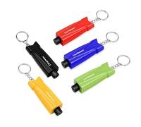 DFJOENVLDKHFE Martillo de Seguridad de Emergencia for Coche, Interruptor de Ventana de Cristal, cinturón de Seguridad, Cortador de Escape, Llavero, Cuchillo for Coche (Color : Black)