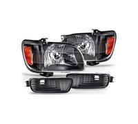 DFJOSF Cubierta Faro Coche Para Toyota Para Tacoma 2001 2002 2003 2004 Faro + Luces Señal Estacionamiento Esquina + Reflector Montaje Luz Parachoques Para Módulo Control Faros(Headlight and Bumper)