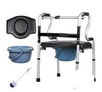DFJU Andador Plegable Ligero con Ruedas para Adultos Mayores Andador con Rueda Delantera Extra Ancha (2 Ruedas de 5 Pulgadas) Tamaño para Adultos de hasta 450 Libras (1)