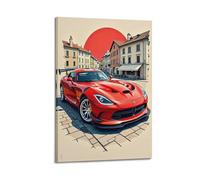 DFMY Póster de anime Supercar JDM Viper GTS, arte de pared, lienzo estético, póster vintage de música y películas, pintura decorativa para sala de estar, dormitorio, 50 x 75 cm, estilo marco
