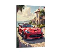 DFMY Póster de anime Supercar JDM Viper GTS, arte de pared, lienzo estético, póster vintage de música y películas, pintura decorativa para sala de estar, dormitorio, 40 x 60 cm, estilo marco