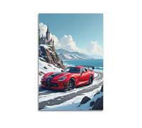 DFMY Póster de anime Supercar JDM Viper GTS, arte de pared, lienzo estético, póster vintage de música y películas, pintura decorativa para sala de estar, dormitorio, 40 x 60 cm, estilo sin marco