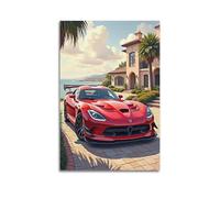 DFMY Póster de anime Supercar JDM Viper GTS, arte de pared, lienzo estético, póster vintage de música y películas, pintura decorativa para sala de estar, dormitorio, 30 x 45 cm, estilo sin marco