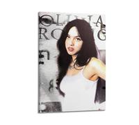 DFMY Póster de Olivia Rodrigo para pared, lienzo estético de música y película, decoración de sala de estar, dormitorio, 50 x 75 cm, estilo marco