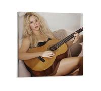 DFMY Shakira - Álbum de música de canciones, póster personal, arte de pared, lienzo estético de música y decoración de películas, sala de estar, dormitorio, 50 x 50 cm, estilo marco