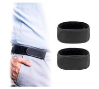 Dfomp Cinturón unisex Cinturón elástico Cinturón fácil ajustable Cinturón de sujeción Cinturón de gancho y bucle Cinturón de lona Cinturón de nailon Cinturón práctico Cinturón sin hebilla (Negro L)