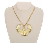DFRIZ Collares Hombres Mujeres Vintage diseño místico Antiguo Egipcio ISIS alas Colgante Collar Amuleto joyería Regalo