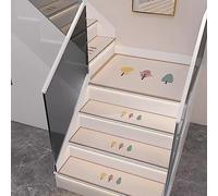 DFrywdgSEY Alfombras para escaleras, Juego de 5 tapetes Seguridad 10" x 30" for Interiores, Ideales for escaleras, niños, Ancianos y Mascotas(2,26cmx80cm)