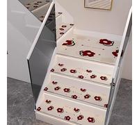DFrywdgSEY Alfombras para escaleras, Juego de 5 tapetes Seguridad 10" x 30" for Interiores, Ideales for escaleras, niños, Ancianos y Mascotas(5,26cmx75cm)