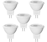 DFrywdgSEY Bombilla LED, Bombillas LED GU10 de 6 W MR11, equivalentes a 30, paquete 5, 600 lúmenes, CA 220-240 V, ángulo haz 38°, regulables