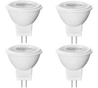 DFrywdgSEY Bombilla LED, Bombillas LED GU10 MR11 de 3 W, equivalentes a 30, paquete 4, 300 lúmenes, CA 220-240 V, ángulo haz 38°, regulables