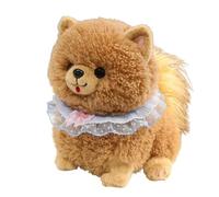 DFrywdgSEY Peluche, Felpa de Pomerania, Peluche Lindo del Animal Relleno Perrito los 23CM for niños, Juguete Suave la Felpa Perro(Brown,32cm)