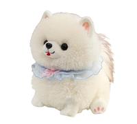 DFrywdgSEY Peluche, Felpa de Pomerania, Peluche Lindo del Animal Relleno Perrito los 23CM for niños, Juguete Suave la Felpa Perro(White,32cm)