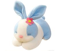 DFrywdgSEY Peluche, Lindo Conejo de Peluche Juguete, Animal Suave con Oreja Flor, Regalo cumpleaños for niños, decoración guardería(Blue,20CM)