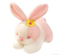 DFrywdgSEY Peluche, Lindo Conejo de Peluche Juguete, Animal Suave con Oreja Flor, Regalo cumpleaños for niños, decoración guardería(Pink,40CM)