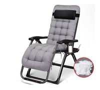 DFrywdgSEY sillón reclinable Plegable, Silla Plegable, reclinable, for Almuerzo, Siesta, Silla de Oficina, Ocio, hogar, Negra, Gris, 180 * 65 40 cm, Duradera