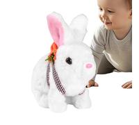 Dfstvup Juguetes de Conejito realistas para niños, Juguete de Conejito Interactivo Realista - Juguetes de Figura de Peluche de Conejito Relleno Interactivo,Animal de Peluche de Mascotas electrónicas