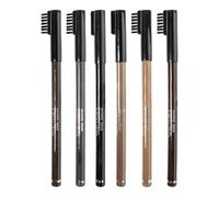 Dfstvup Lápices de cejas para mujeres | Conjunto de revestimientos de cejas de los ojos | Lápices de cejas de 6 colores con cepillo incorporado para mujeres y niñas para la herramienta de formación y