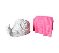 Dfstvup Moldes De Resina Para Caracoles, Molde 3D De Portacaracoles Con Cráneo, Accesorio No Pegajoso Para Manualidades Y Proyectos De Jabón Arcilla Yeso Y Decoración De Escritorio
