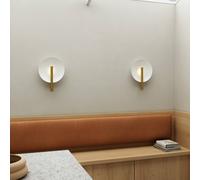 DFTP by Nordlux Aplique de pared Furiko con interruptor, latón/blanco
