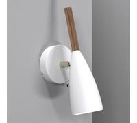 DFTP by Nordlux Aplique de pared PURE en blanco con elemento de madera