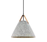DFTP by Nordlux Lámpara colgante Strap, gris claro, Ø 36 cm, metal/cuero