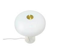 DFTP by Nordlux Lámpara de mesa Glossy, blanca, altura 24 cm, mármol/vidrio