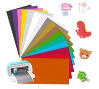 Dfuqanb 15 unidades de vinilo Smart Permanent para Cricut Joy, Smart Iron On for Cricut Joy, 14 cm x 30,5 cm, lámina de plóter textil, fácil de cortar y deshierbar, para camisetas, tejidos, ropa