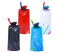 Dfuqanb 4 piezas Botella de agua plegable portátil, Plegable flexible botella de agua, Botella de agua plegable conjunto, para senderismo, aventura, viajes, 700ml
