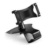 DFV mobile - 3 in 1 Car GPS Smartphone Holder: Dashboard/Visor Clamp + AC Grid Clip for ZTE Small Fresh 4 - Black