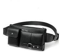 DFV mobile - Bag Fanny Pack Leather Waist Shoulder Bag for Ebook, Tablet and for EXPLAY Ice - Black