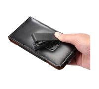 DFV mobile - Funda de Cinturon con Clip Giratorio 360º Piel Autentica y Cierre Magnético para Motorola Moto G41 (2021) - Negra