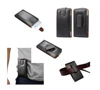 DFV mobile - Funda de Cinturon con Clip Giratorio 360º Piel Autentica y Cierre Magnético para Tecno Phantom X (2021) - Negra