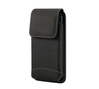 DFV mobile - Funda de Cinturon Vertical con Diseño en Piel y Nylon para MaxCom MS601 (2025) - Negra