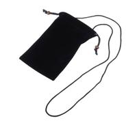DFV mobile - Funda de Tela Paño Suave con Colgante de Cuello y Cierre por Lazo para MYPHONE HALO 3 LTE (2023) - Negra