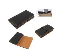 DFV mobile - Funda horizontal de cinturón con clip en piel sintética texturizada para Xiaomi Black Shark 4 Pro (2021) - Negra