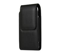 DFV mobile - Funda vertical de cinturón con clip giratorio 360 y cierre magnético en piel sintética para iPhone 13 mini (2021) - Negra