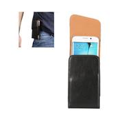 DFV mobile - Funda vertical ejecutiva de cinturón con clip giratorio 360 en piel sintética para HAMMER Blade 3 (2020) - Negra