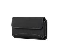 DFV mobile - Horizontal Belt Pouch New Leather and Nylon para Huawei Nova 13 Pro (2024) - Black