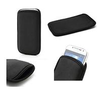 DFV mobile - Neoprene Waterproof Slim Carry Bag Soft Pouch Case Cover for Nokia C7 - Black