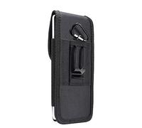 DFV mobile - Nylon Belt Holster with Metal Clip and Card Holder para Blackview BV9000 Pro (2020) - Black